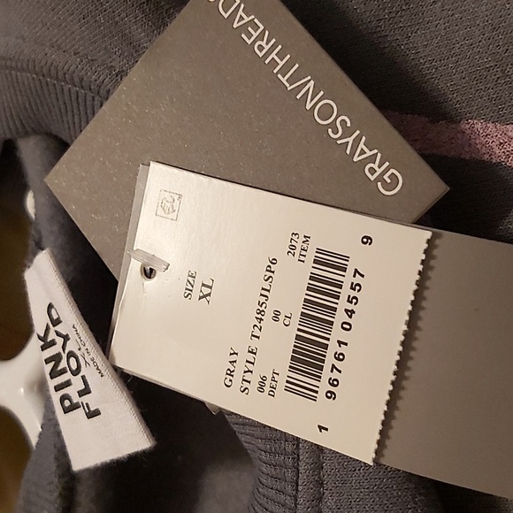 💢SOLD💢Women's Pink Floyd Cropped Top Sweatshirt- Gray - Picture 10 of 10